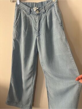 For the Republuc Light Wash Tencel Wide Leg Pant-xs